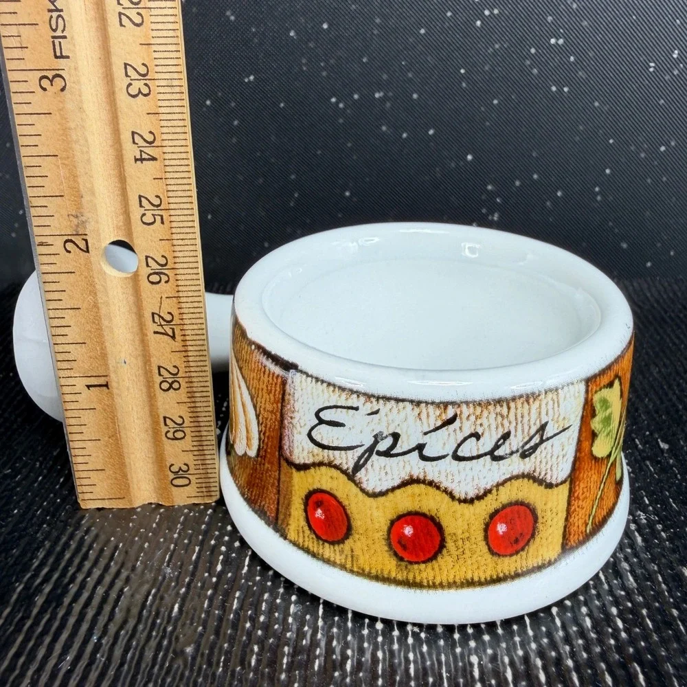 Joie MSC International Ceramic Mini Mortar and Pestle Set Epices Garlic Design